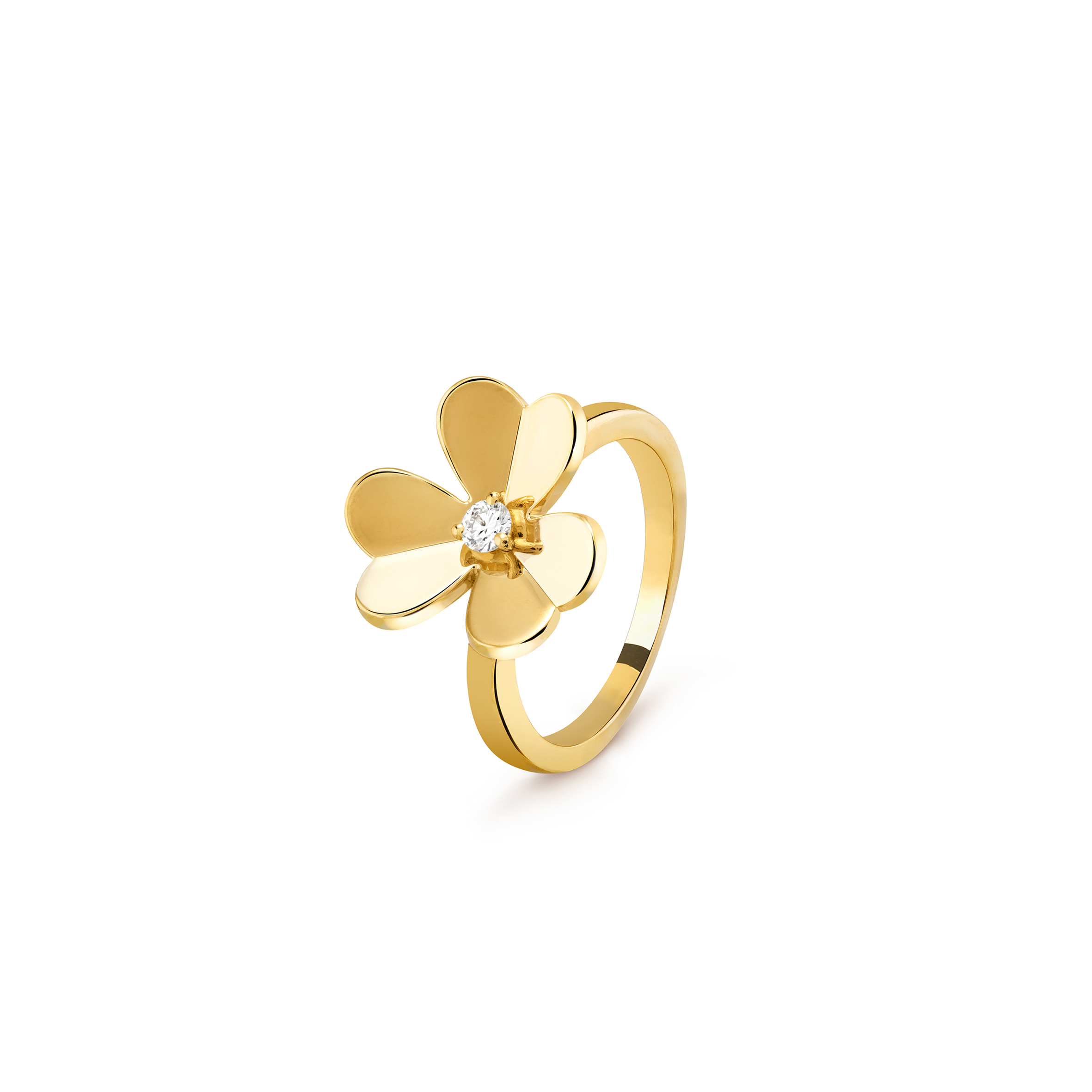 VAN CLEEF ARPELS FRIVOLE RING, 1 FLOWER, SMALL MODEL - YELLOW GOLD  VCARP2DS00